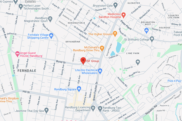 ISF Group Head Office map — 15 Philips Street, Ferndale, Randburg