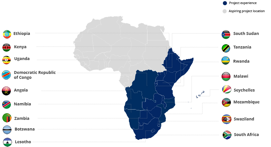 ISF Group African footprint map